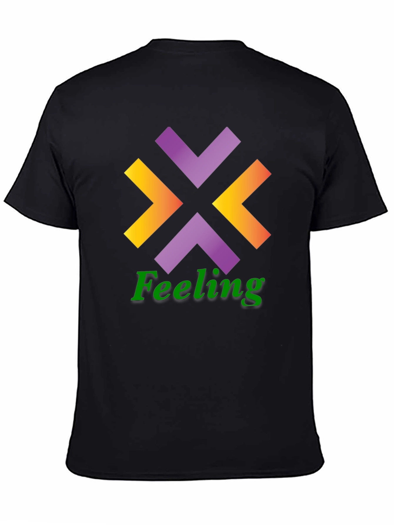 Abstract Symbol Mens Black T-Shirt