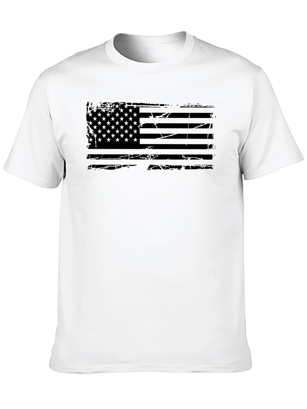 Distressed American Flag Graphic T-Shirt
