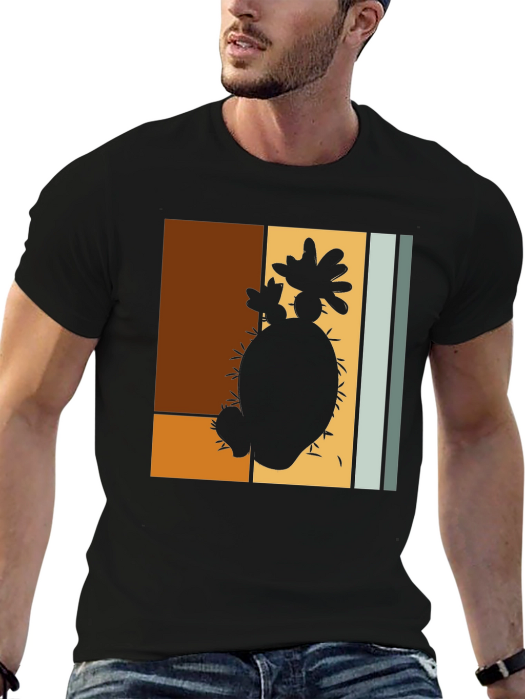 Retro Cactus Silhouette Graphic Tee