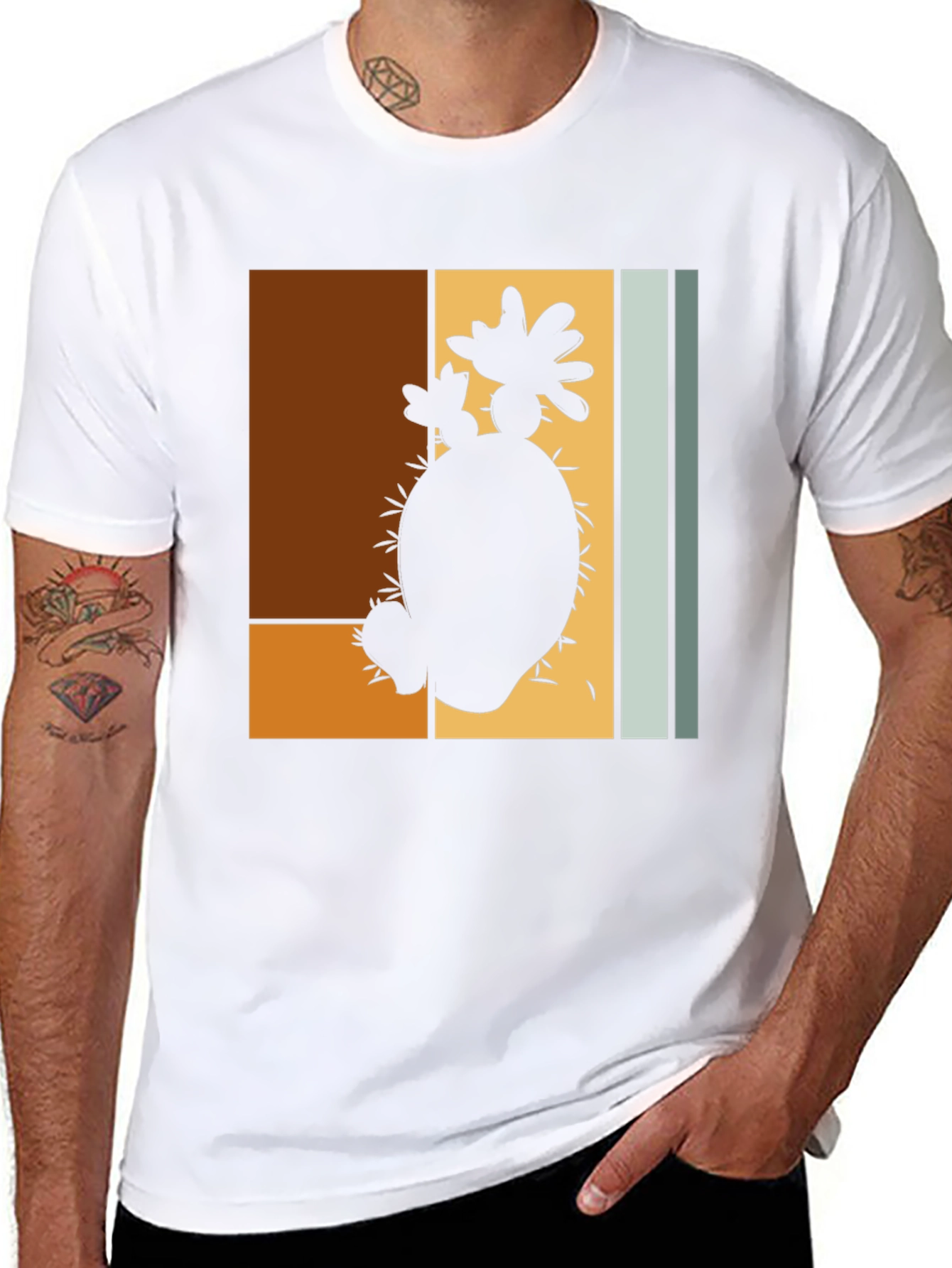 Retro Cactus Silhouette Graphic Tee