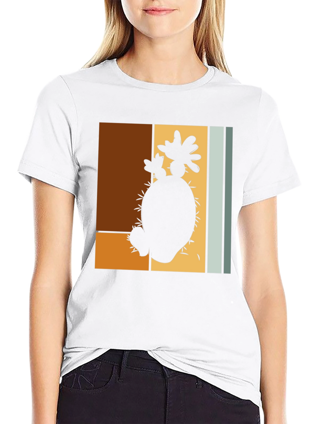Retro Cactus Silhouette Graphic Tee