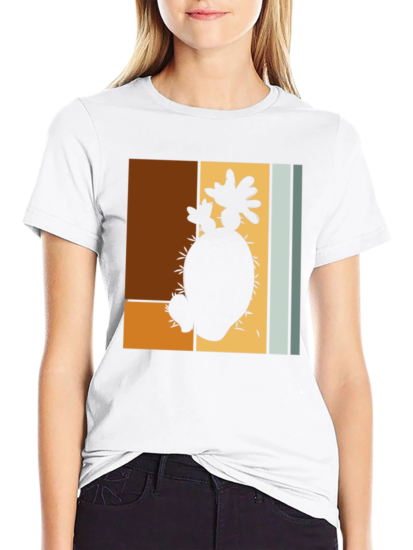 Retro Cactus Silhouette Graphic Tee