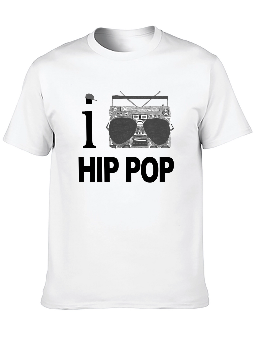 I Love Hip Hop Boombox Graphic T-Shirt