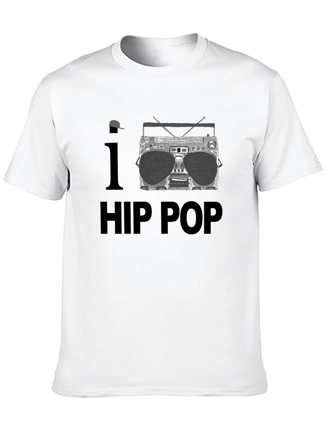 I Love Hip Hop Boombox Graphic T-Shirt