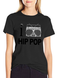 I Love Hip Hop Boombox Graphic T-Shirt