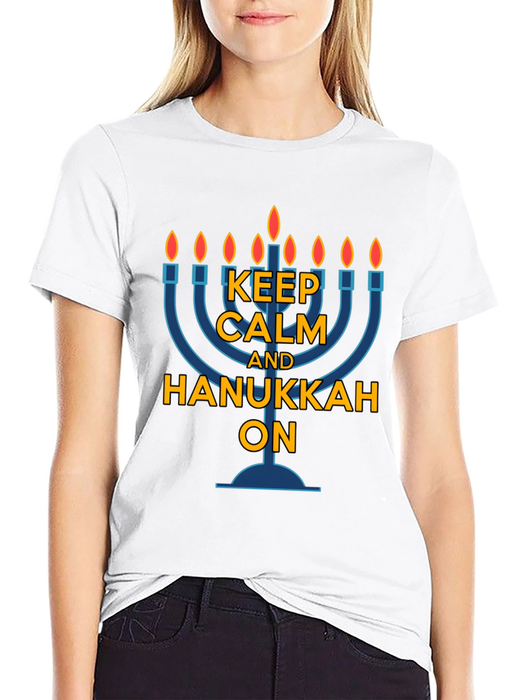 Keep Calm Hanukkah On T-Shirt