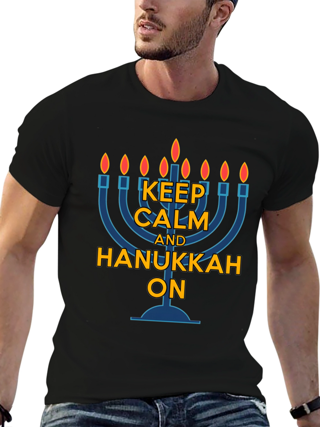 Keep Calm Hanukkah On T-Shirt