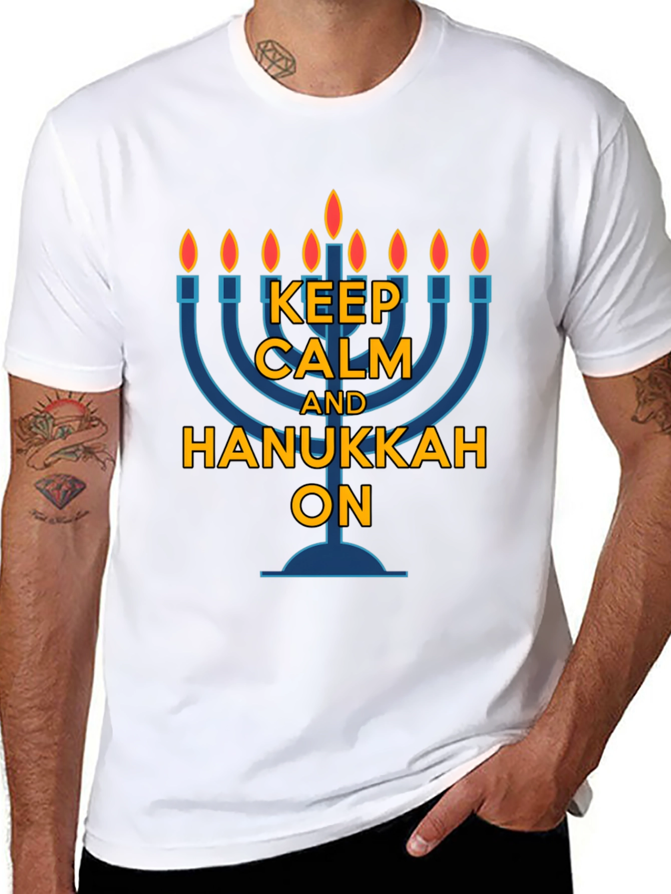 Keep Calm Hanukkah On T-Shirt