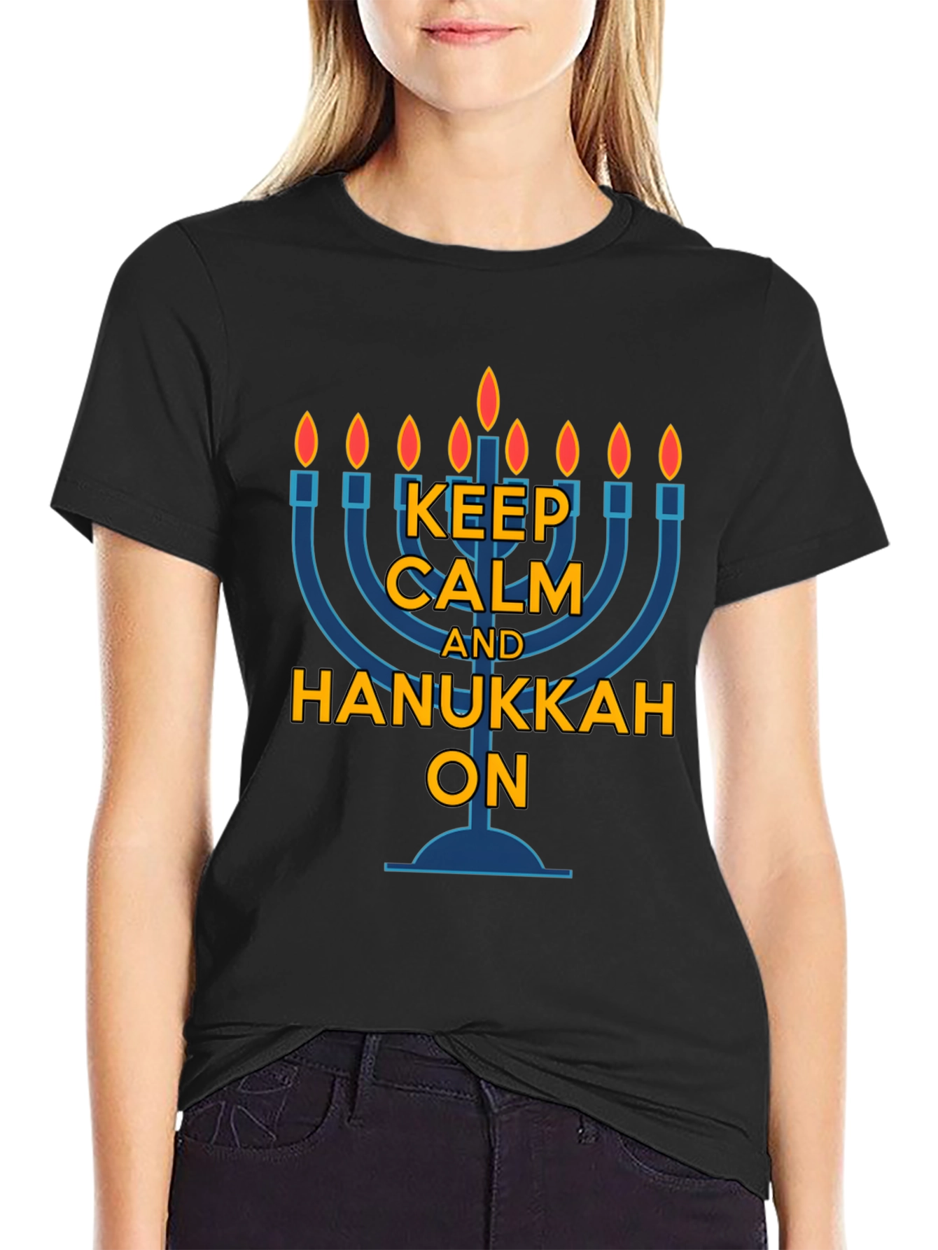 Keep Calm Hanukkah On T-Shirt