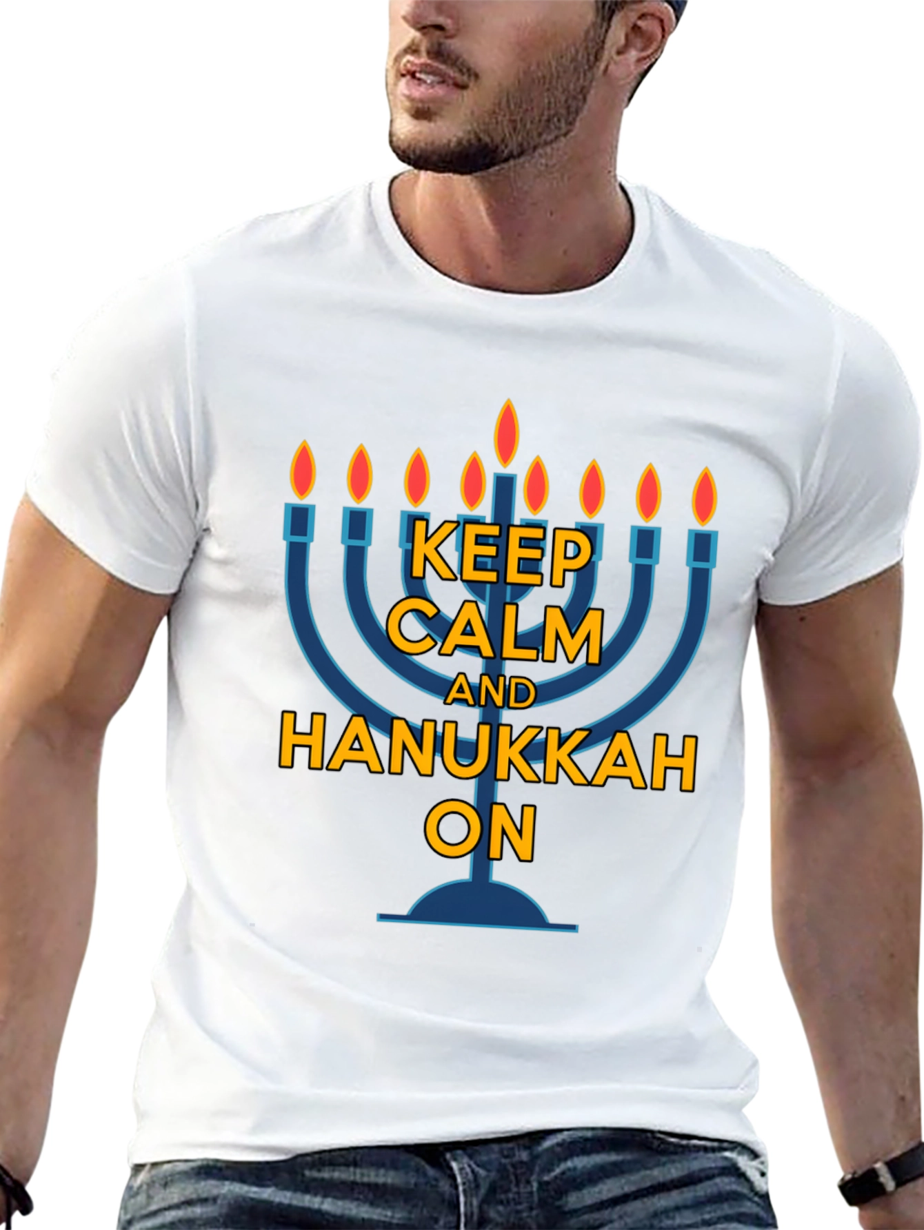 Keep Calm Hanukkah On T-Shirt