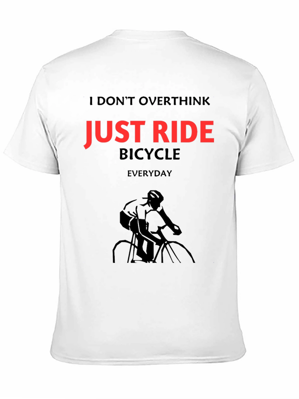 Just Ride Bicycle Graphic Tee - Everyday Cycling Shirt