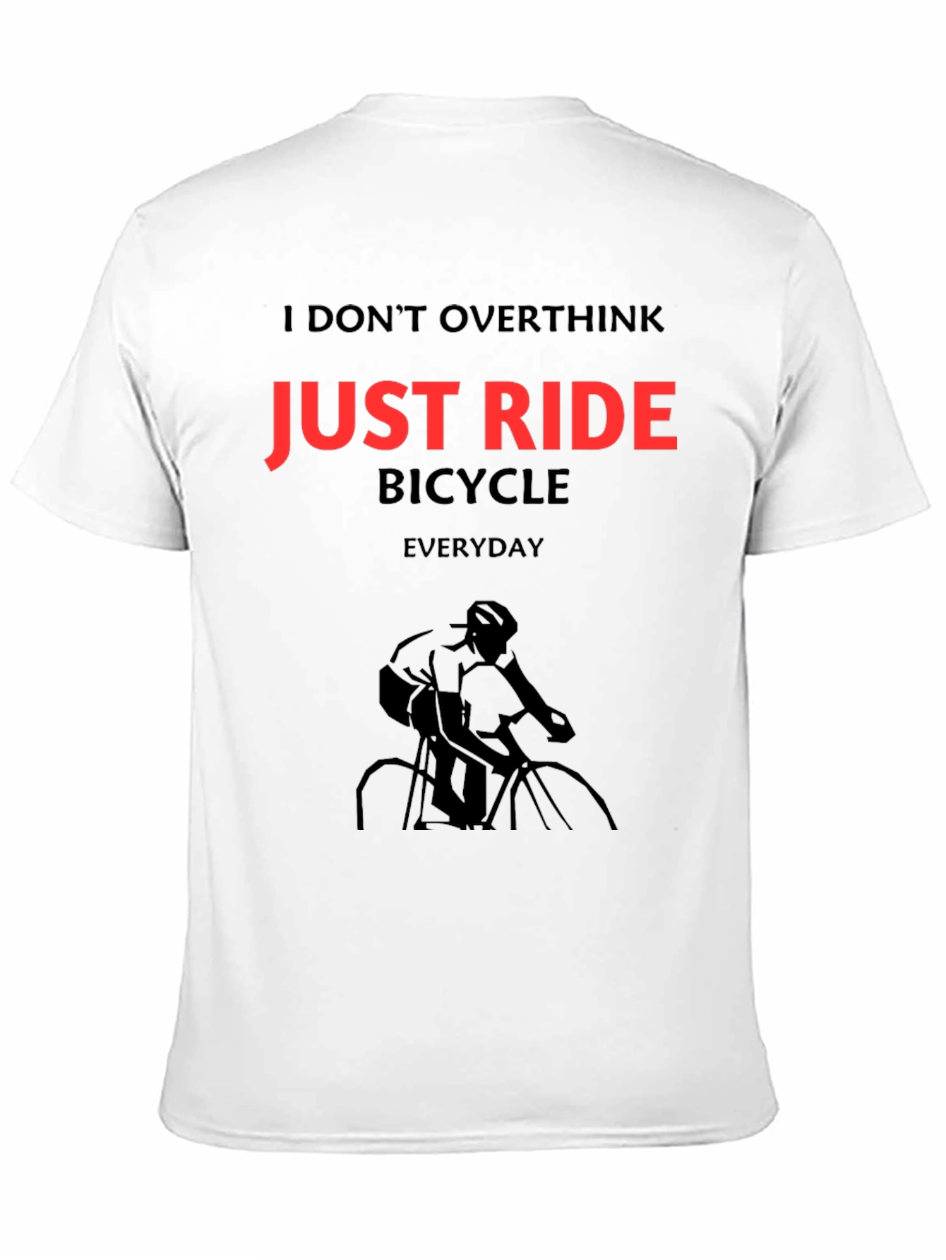 Just Ride Bicycle Graphic Tee - Everyday Cycling Shirt