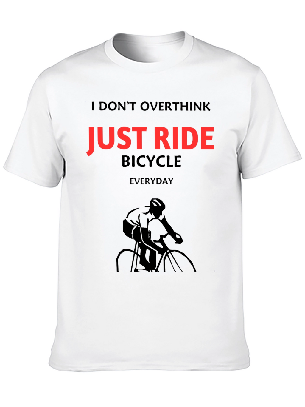 Just Ride Bicycle Graphic Tee - Everyday Cycling Shirt