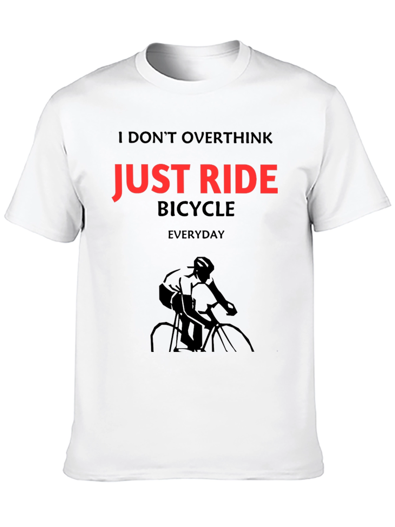 Just Ride Bicycle Graphic Tee - Everyday Cycling Shirt