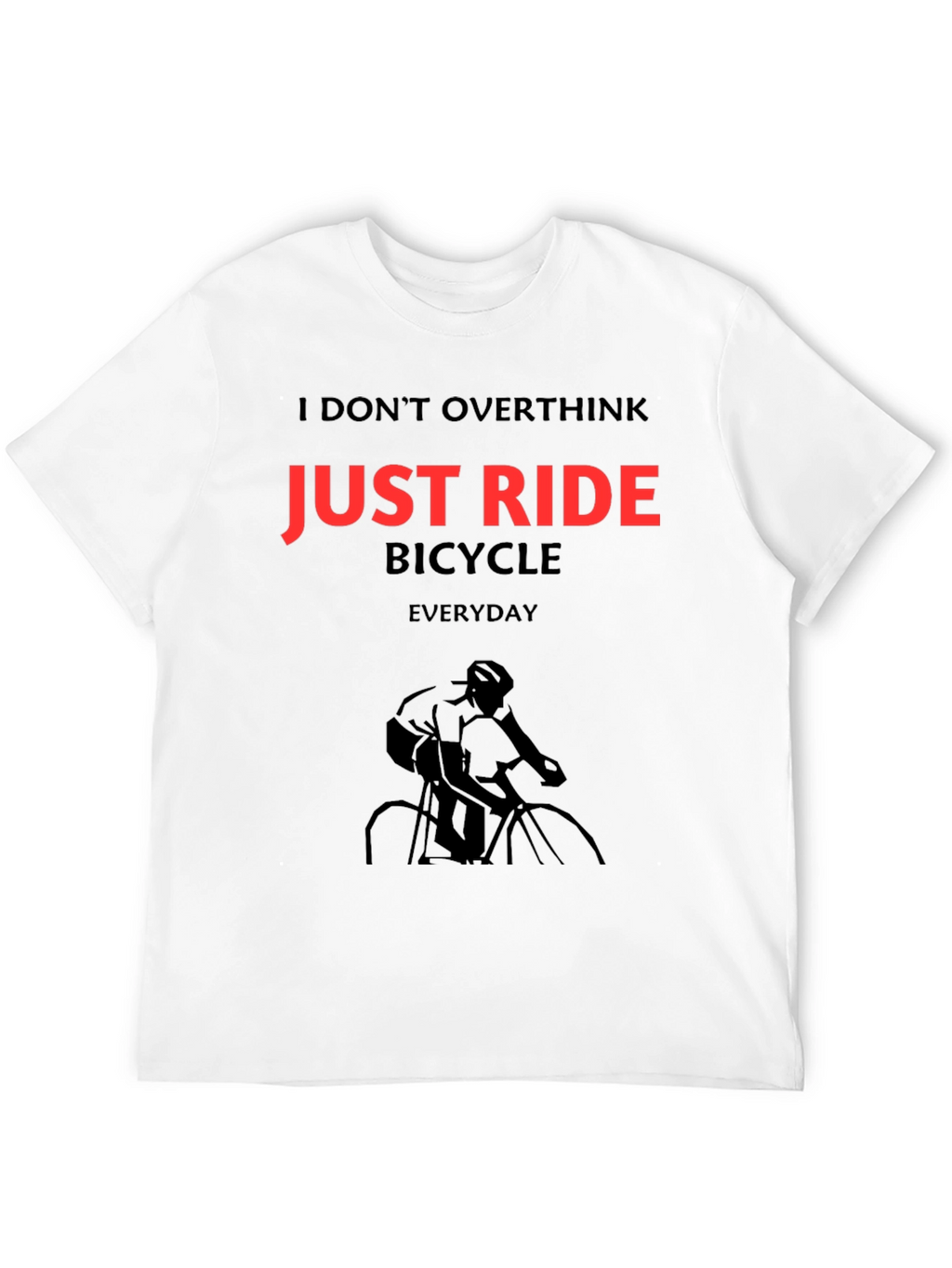 Just Ride Bicycle Graphic Tee - Everyday Cycling Shirt