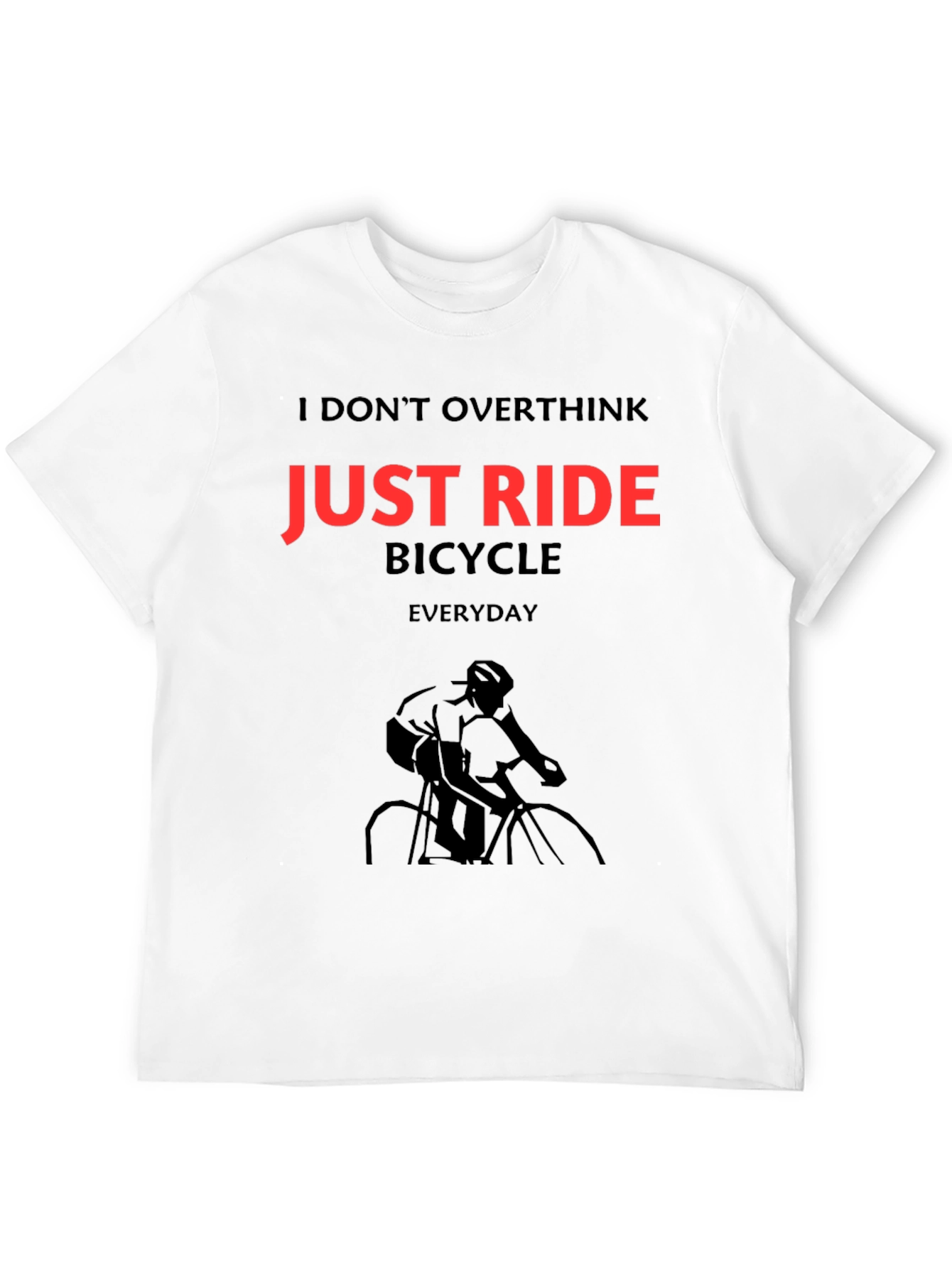 Just Ride Bicycle Graphic Tee - Everyday Cycling Shirt
