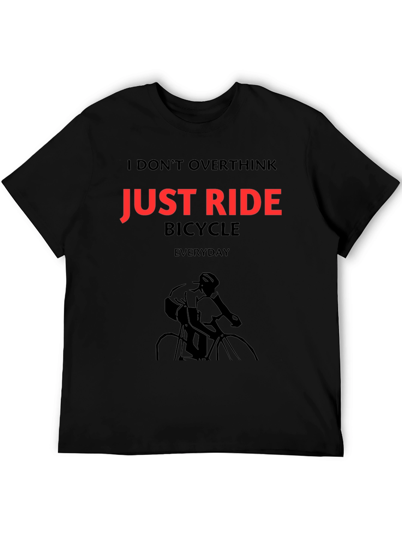 Just Ride Bicycle Graphic Tee - Everyday Cycling Shirt