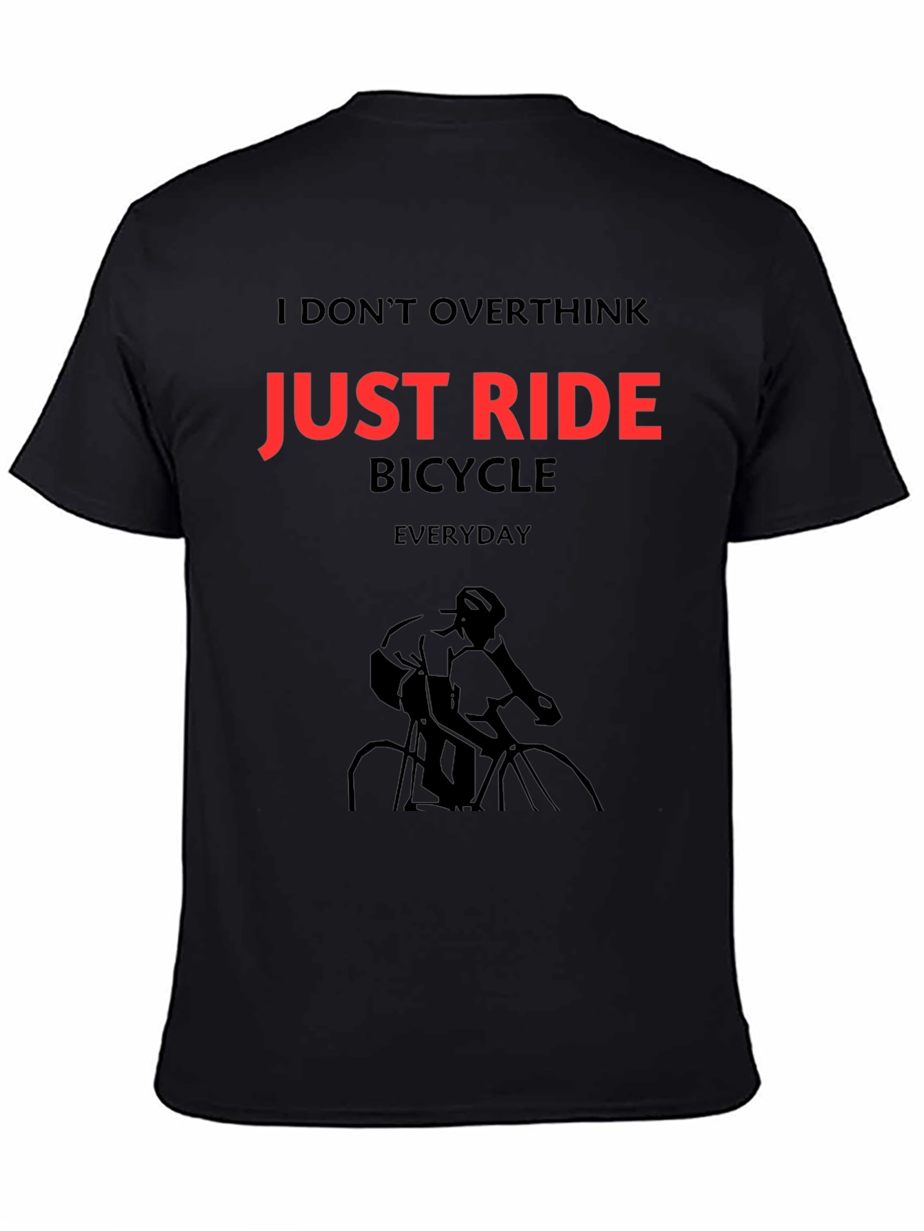 Just Ride Bicycle Graphic Tee - Everyday Cycling Shirt