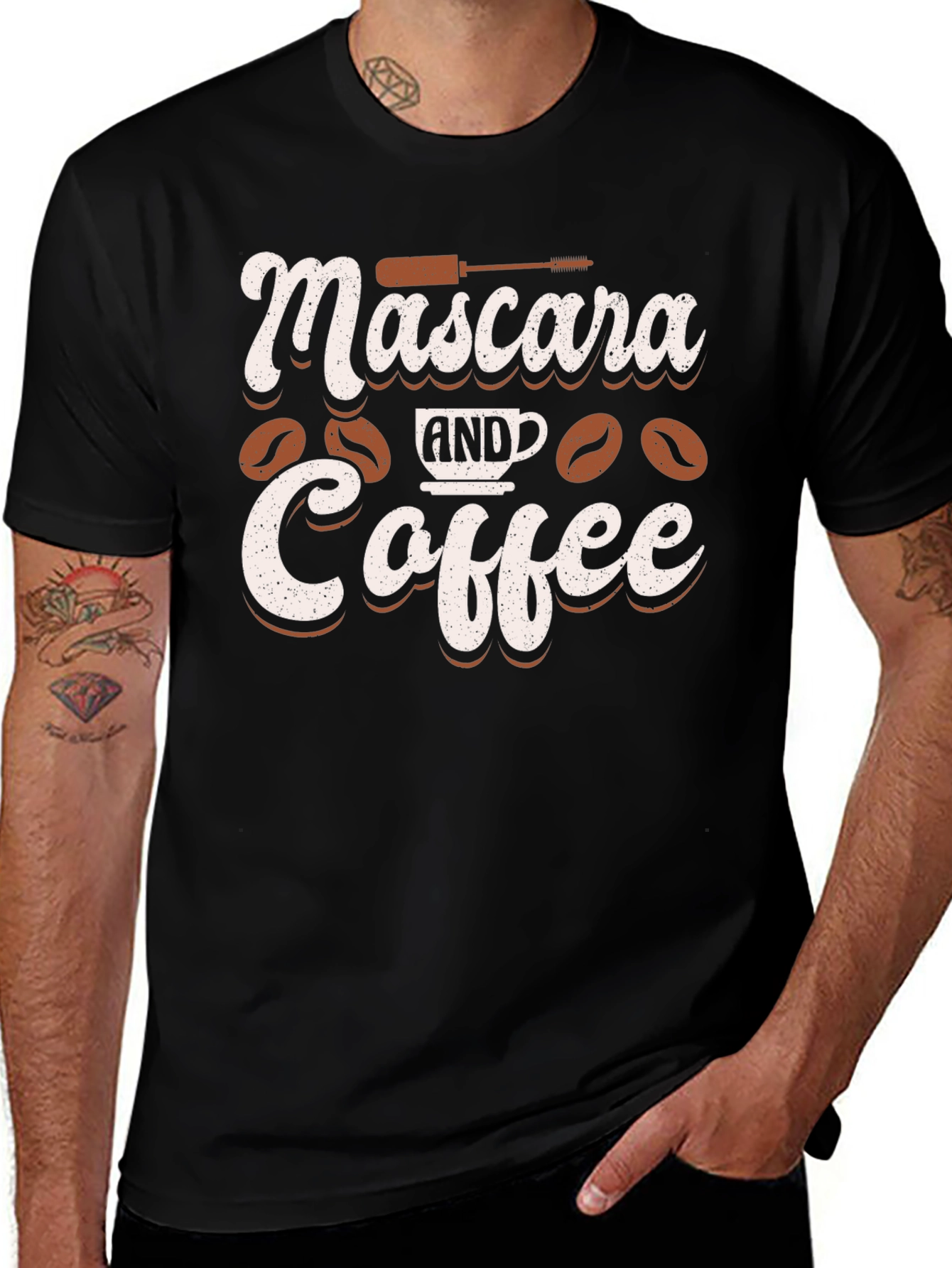 Mascara and Coffee Graphic Tee