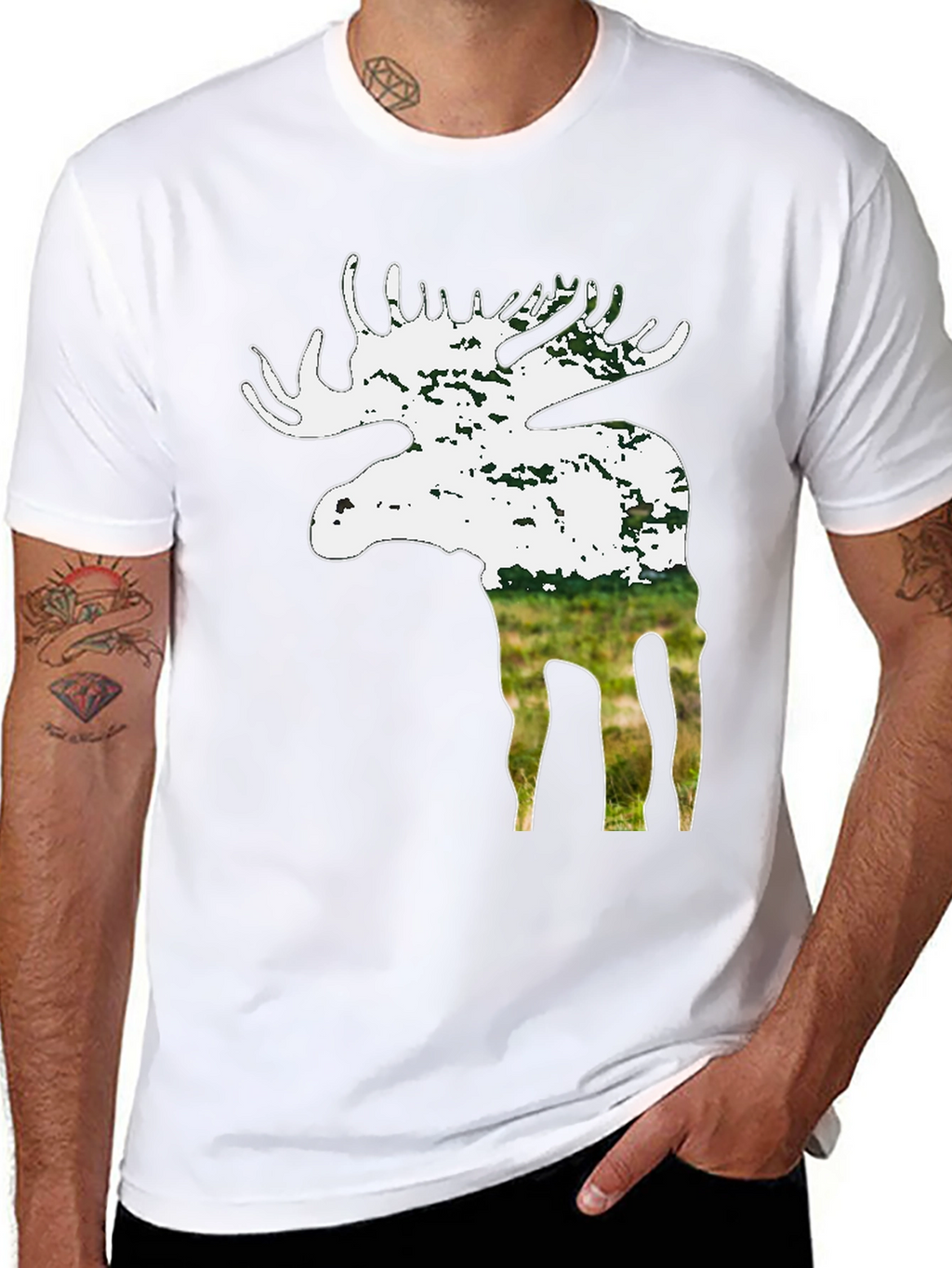 Moose Silhouette Graphic Tee