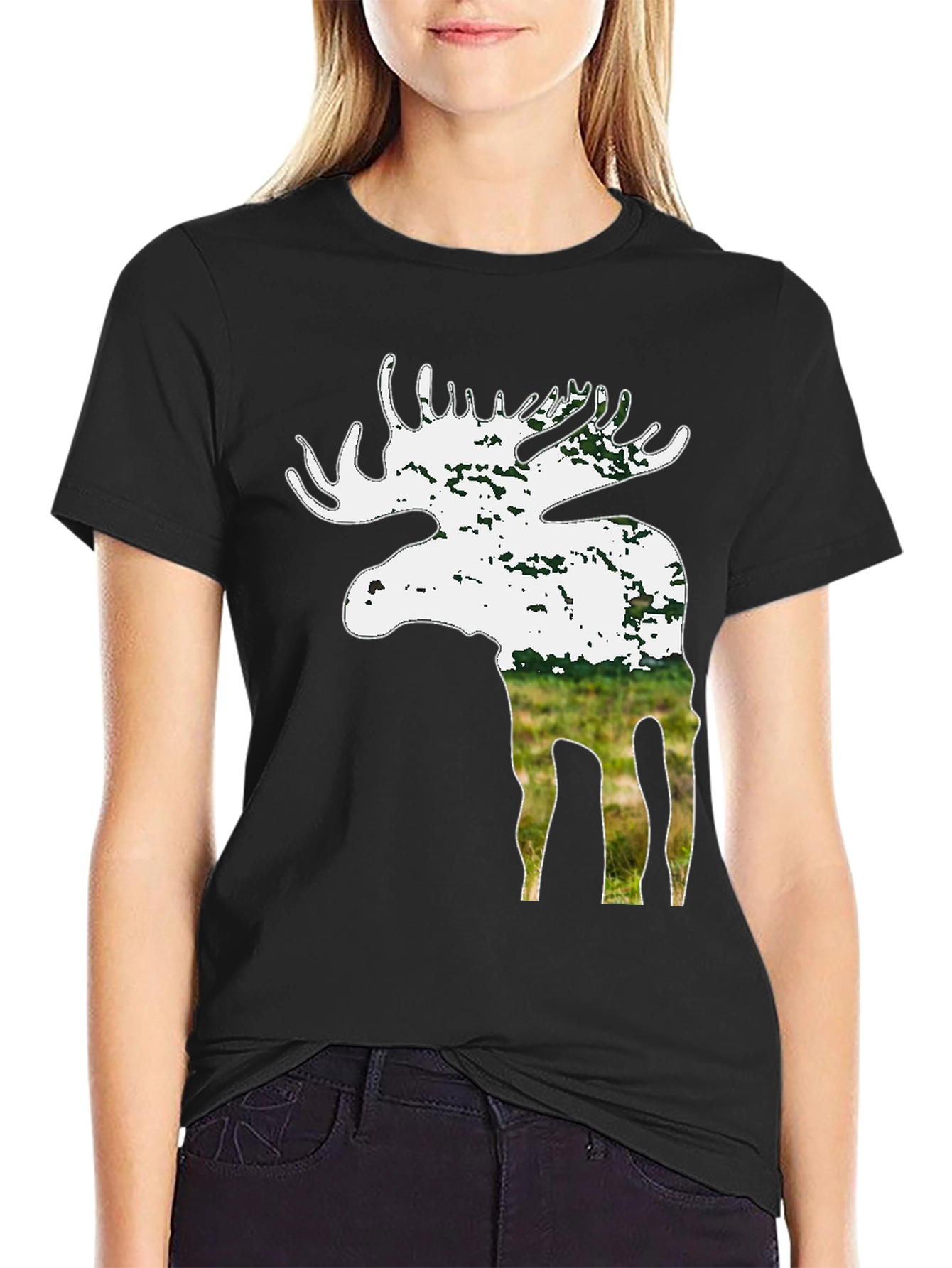 Moose Silhouette Graphic Tee