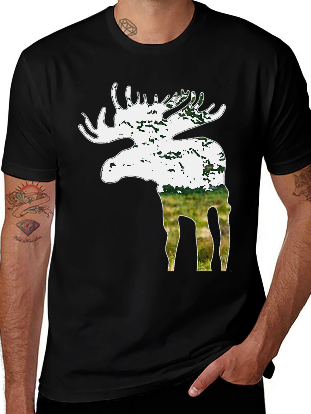 Moose Silhouette Graphic Tee