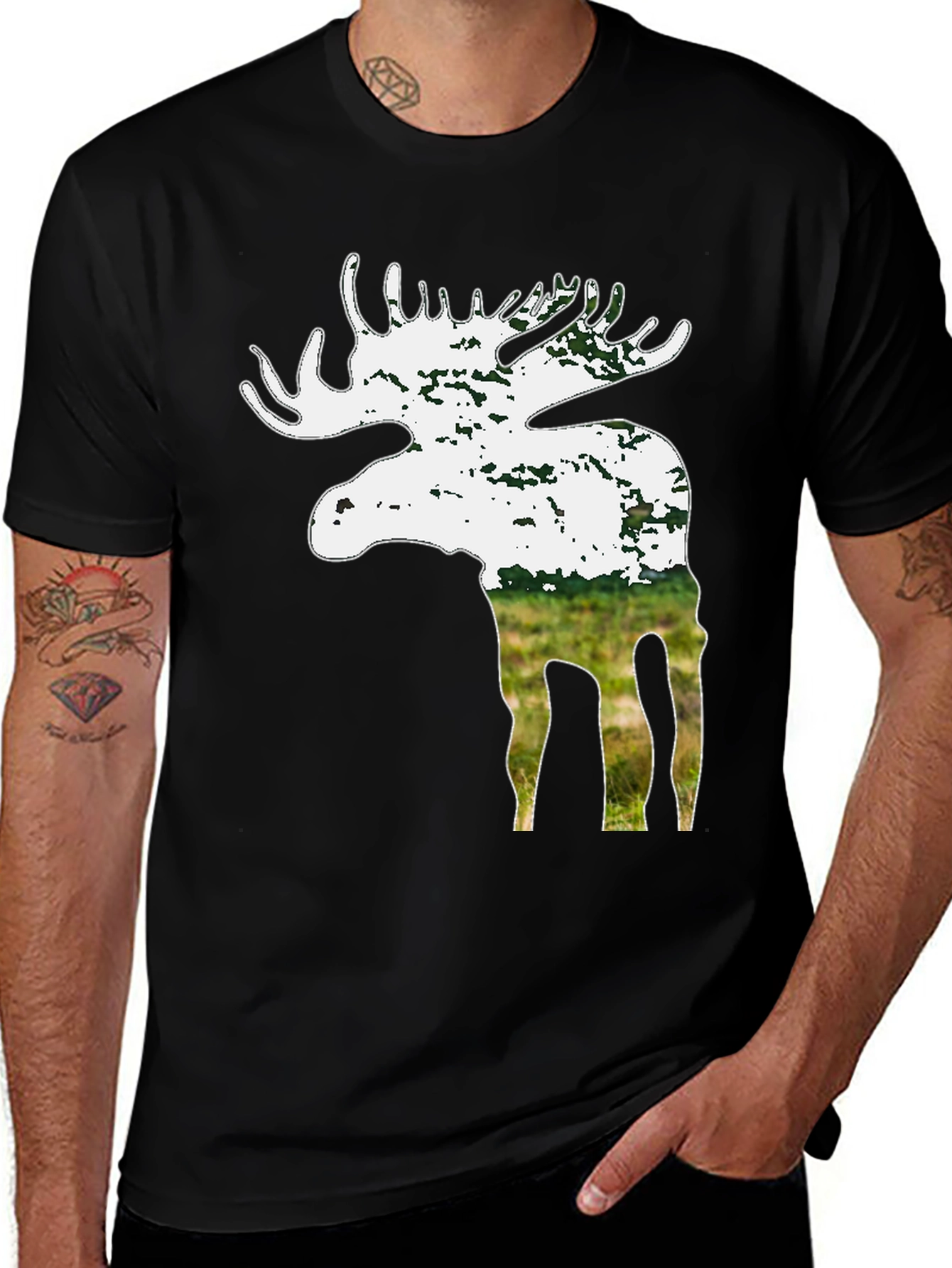 Moose Silhouette Graphic Tee