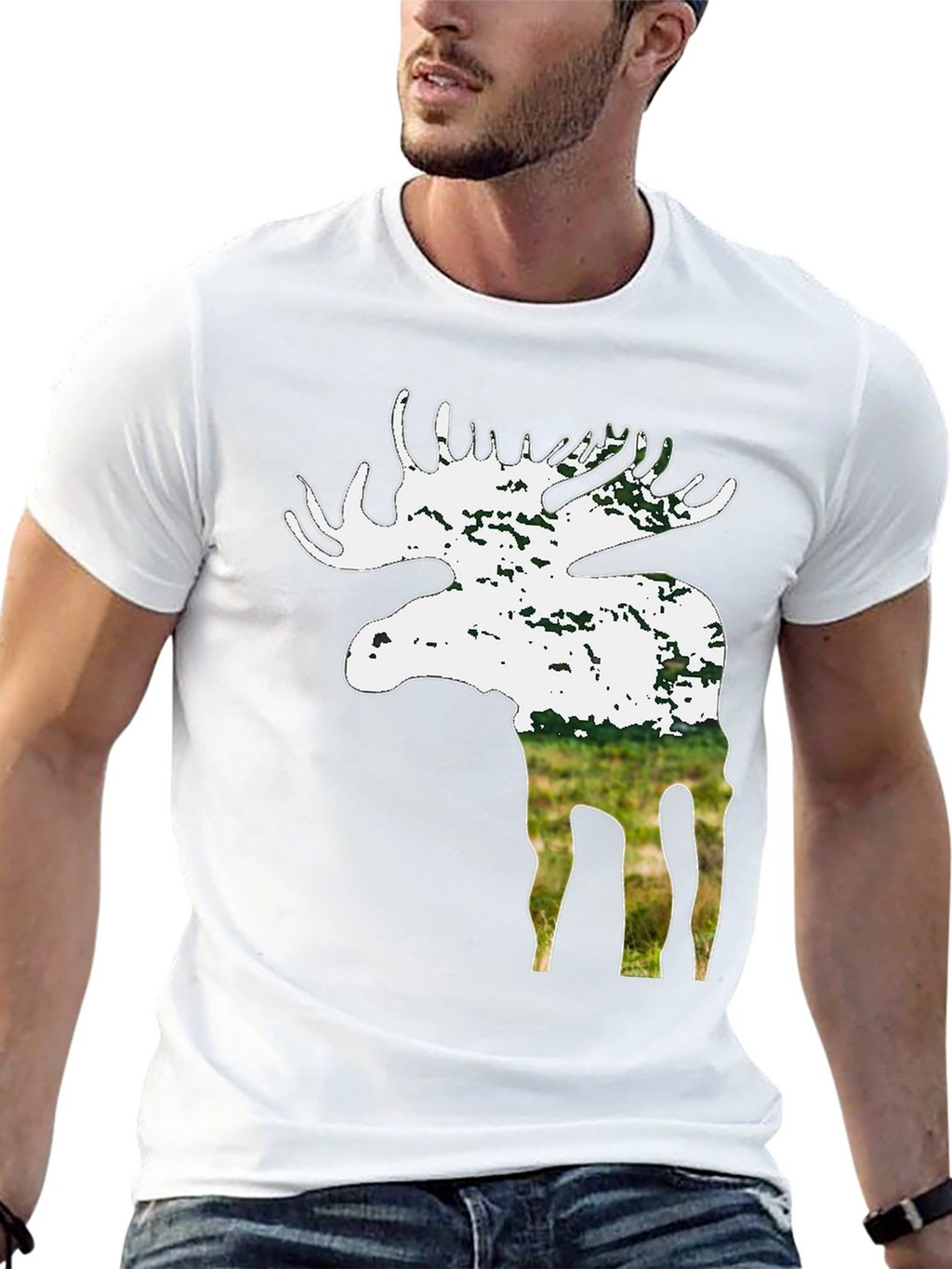 Moose Silhouette Graphic Tee