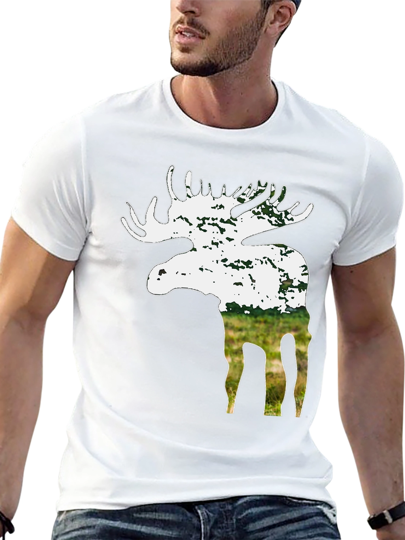 Moose Silhouette Graphic Tee