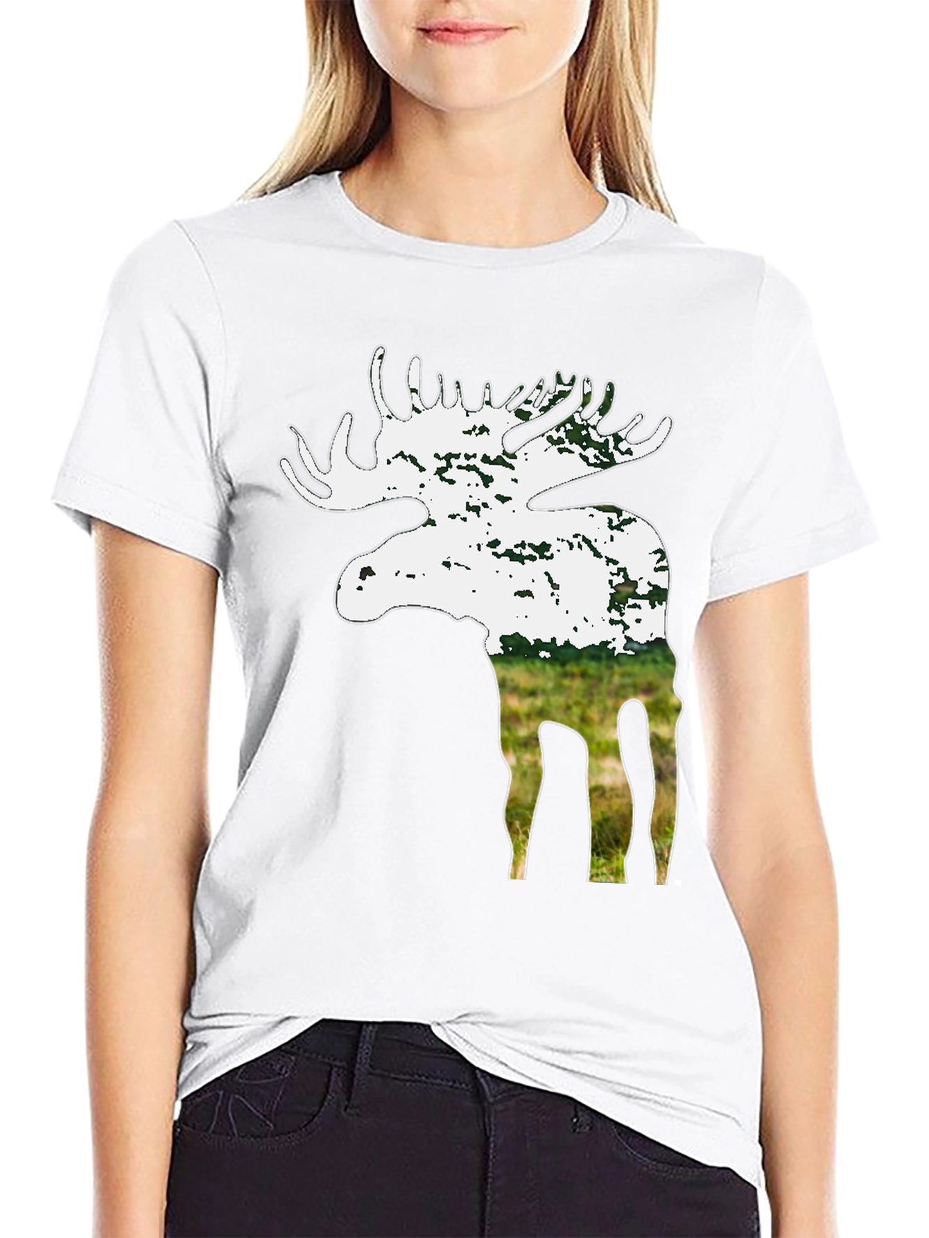 Moose Silhouette Graphic Tee