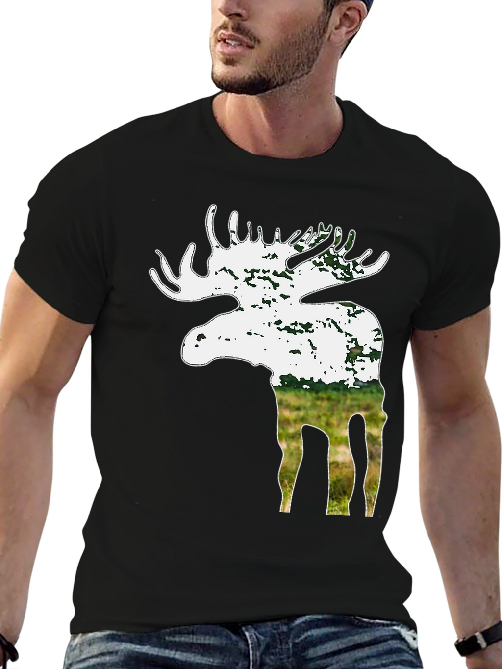 Moose Silhouette Graphic Tee