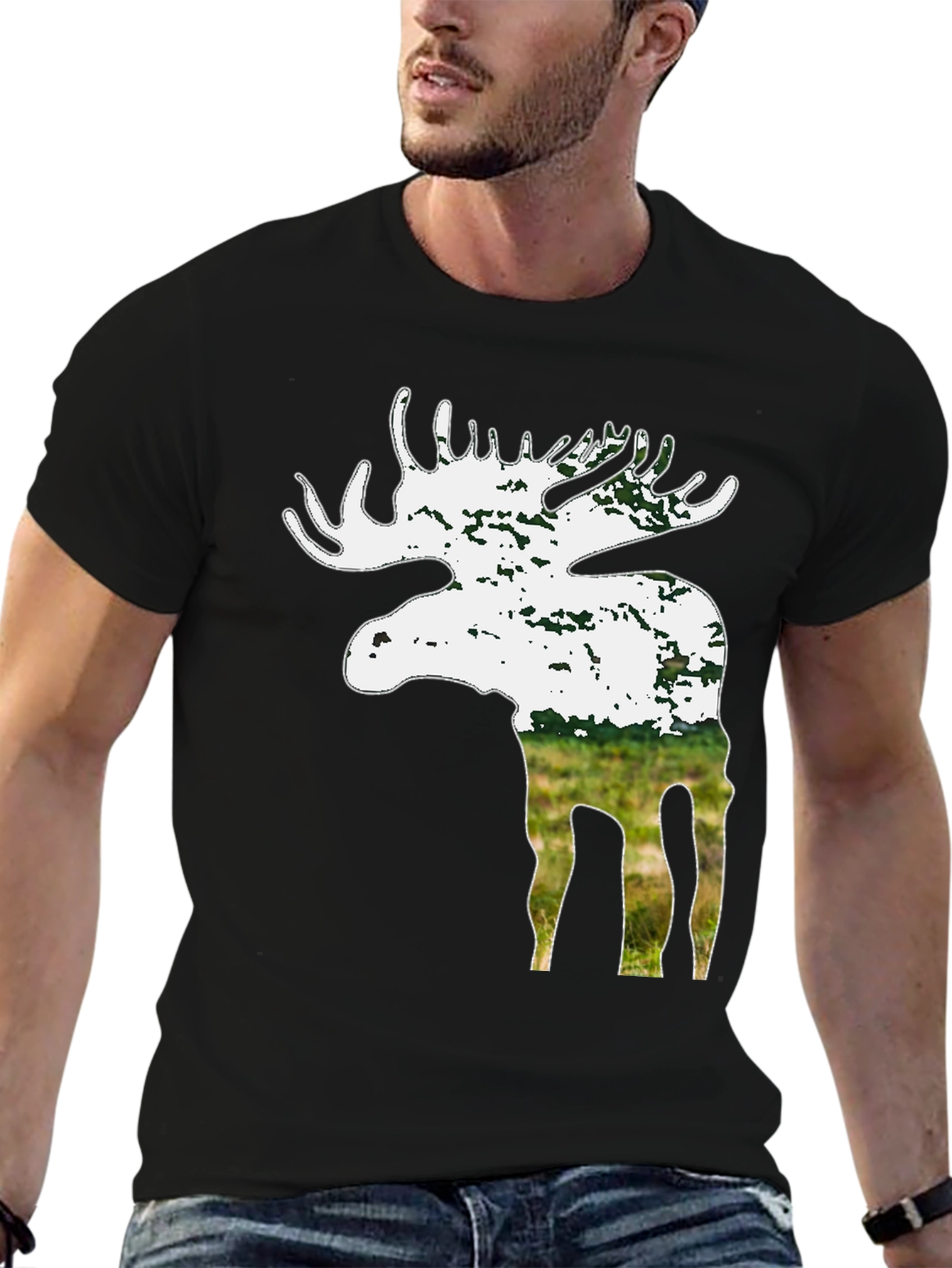 Moose Silhouette Graphic Tee
