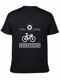 Cycling Enthusiast Black Graphic Tee