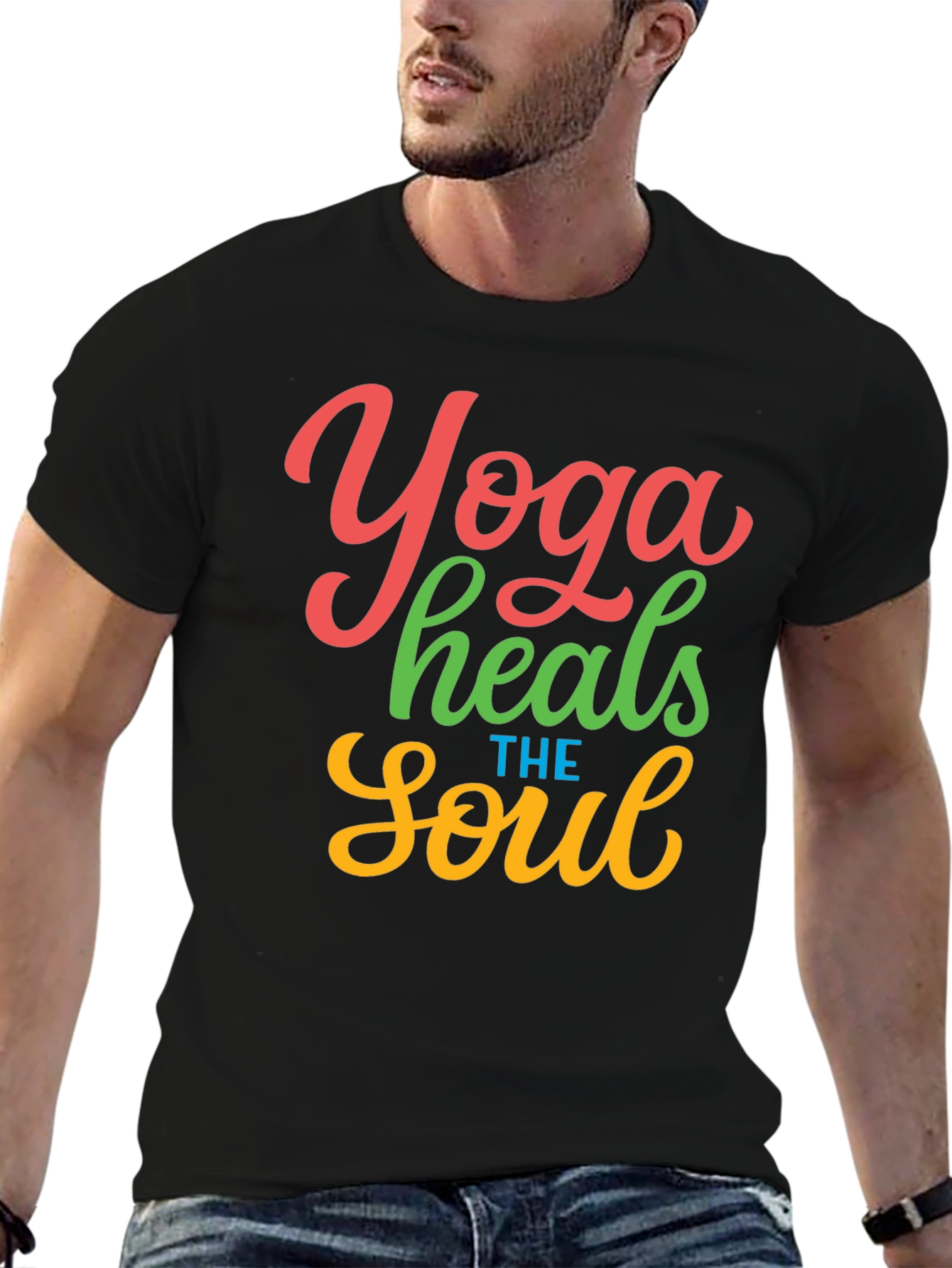 Yoga Heals the Soul Graphic T-Shirt