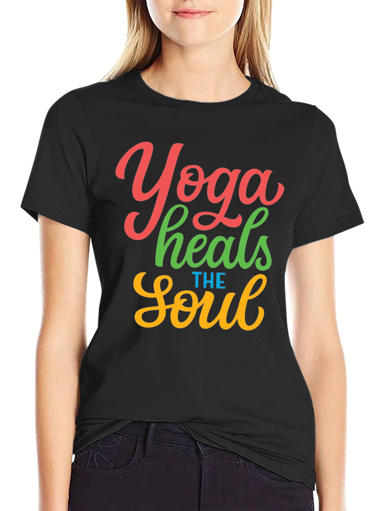 Yoga Heals the Soul Graphic T-Shirt
