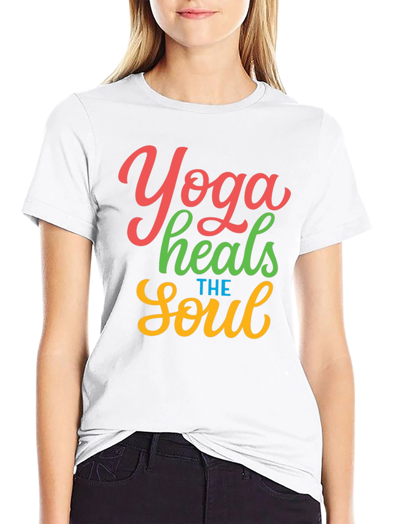 Yoga Heals the Soul Graphic T-Shirt