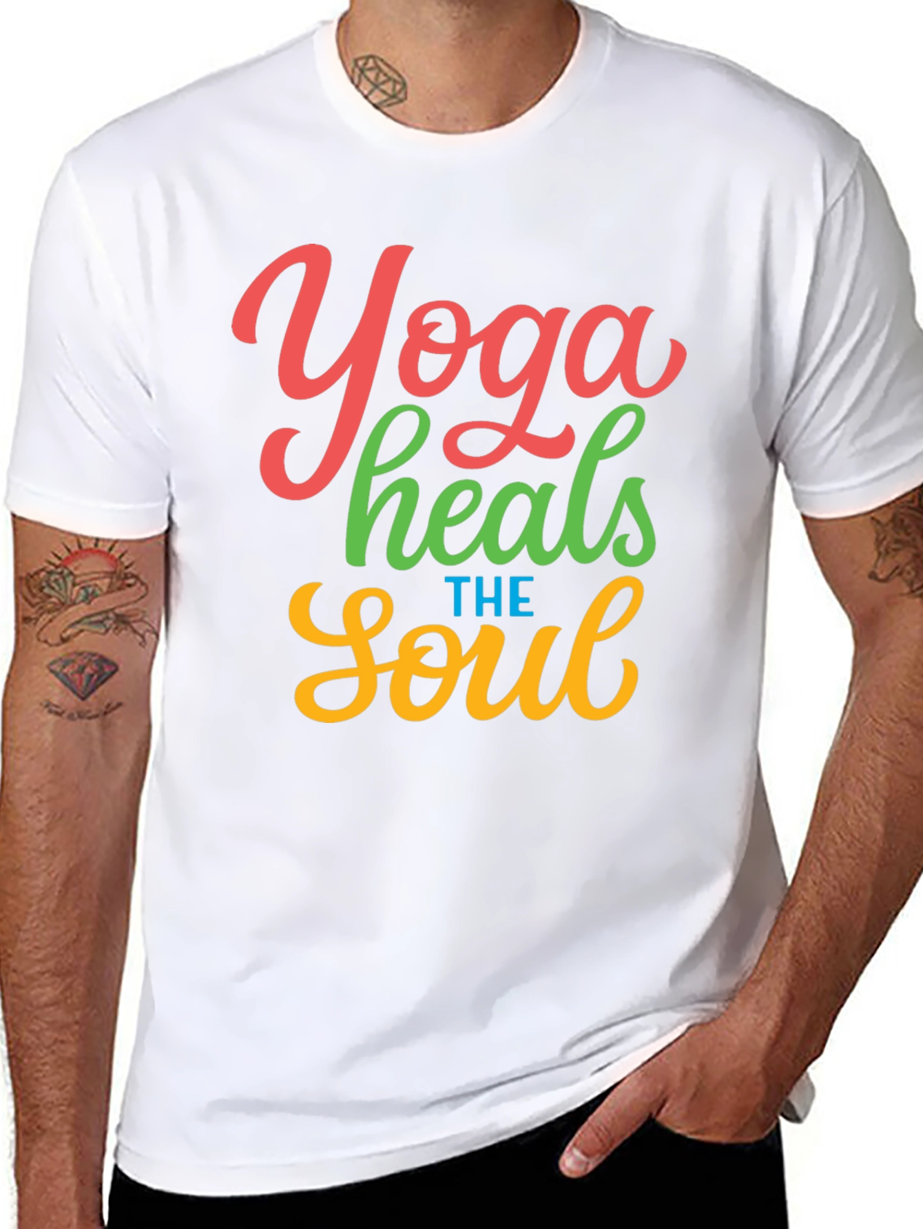 Yoga Heals the Soul Graphic T-Shirt