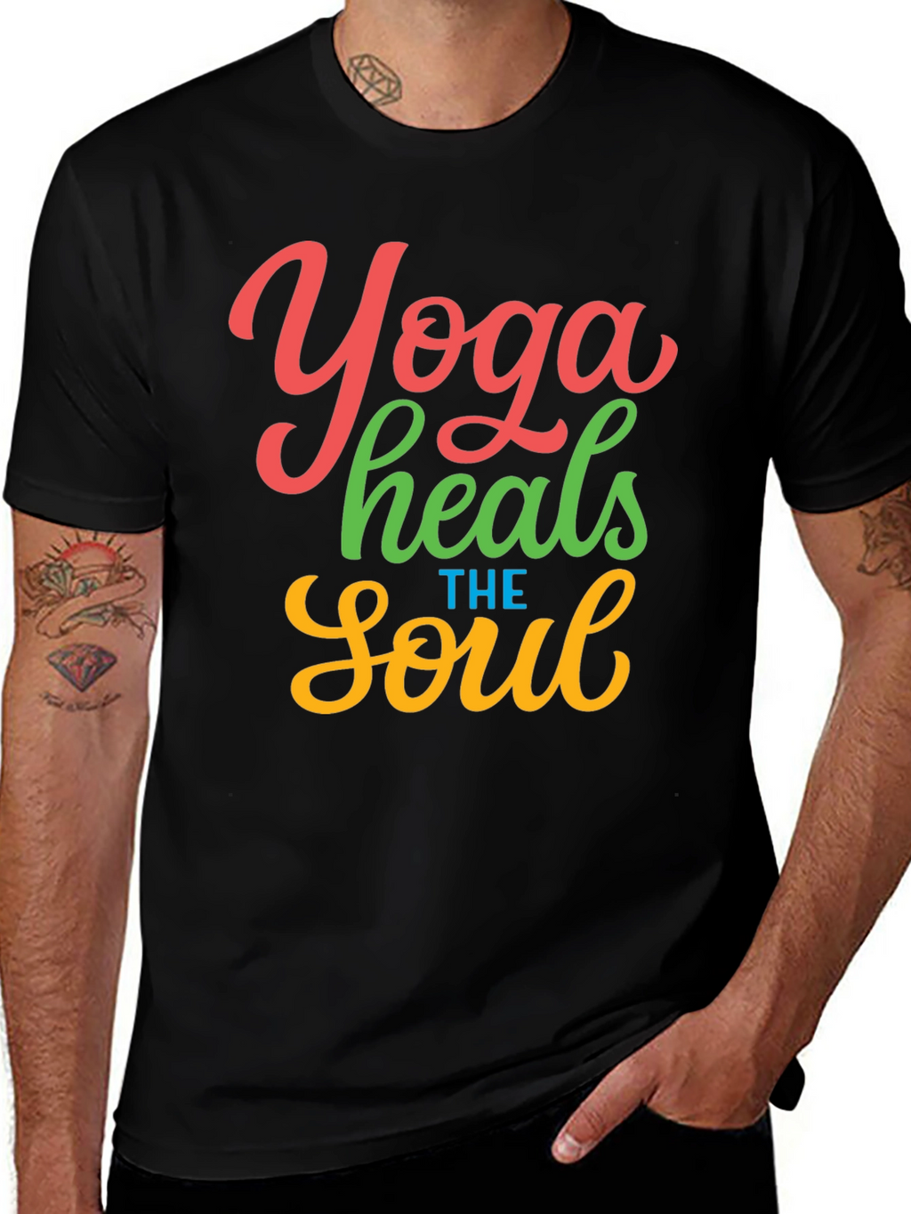 Yoga Heals the Soul Graphic T-Shirt