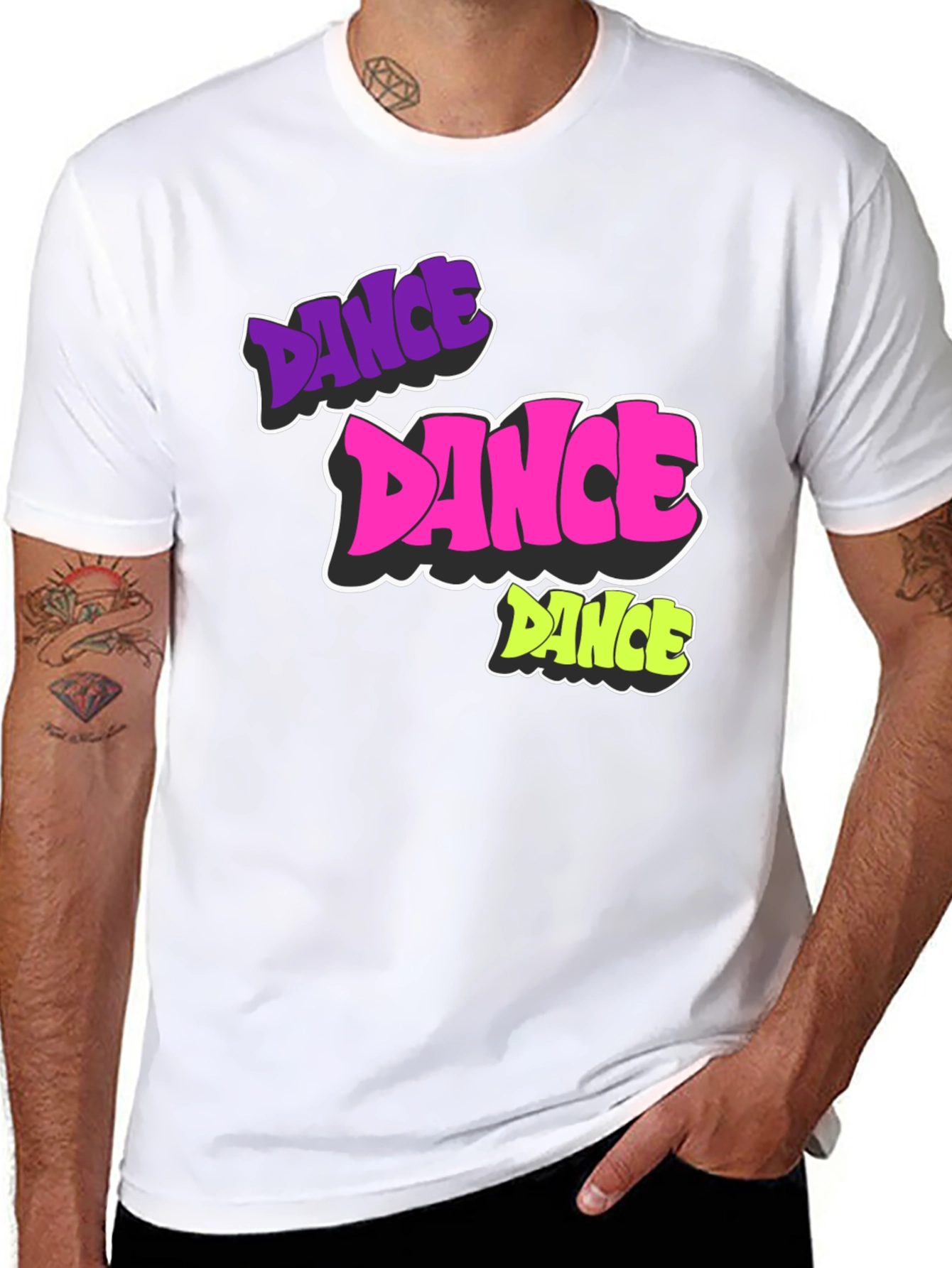 Dance Graphic Black T-Shirt - Funky & Bold