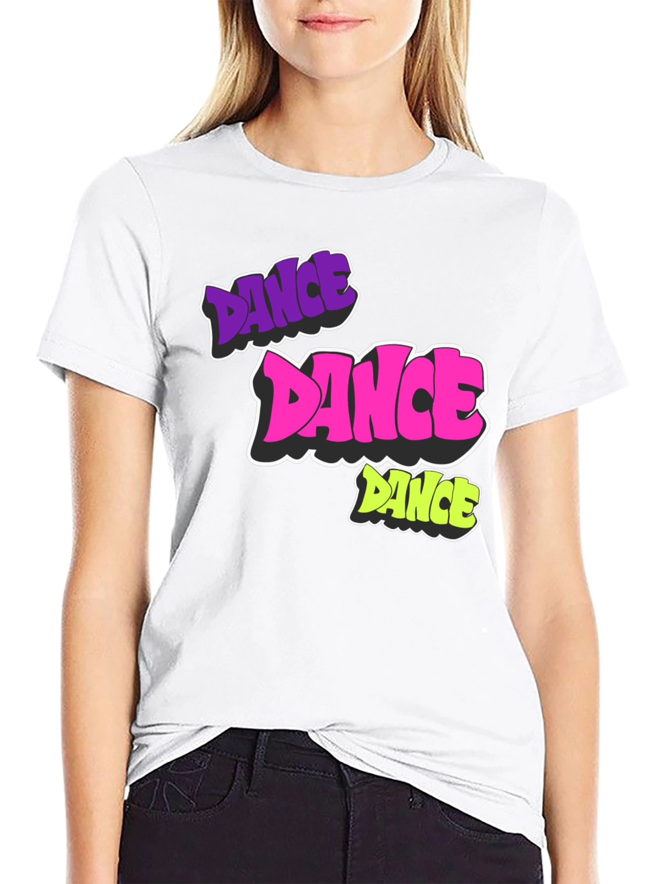 Dance Graphic Black T-Shirt - Funky & Bold