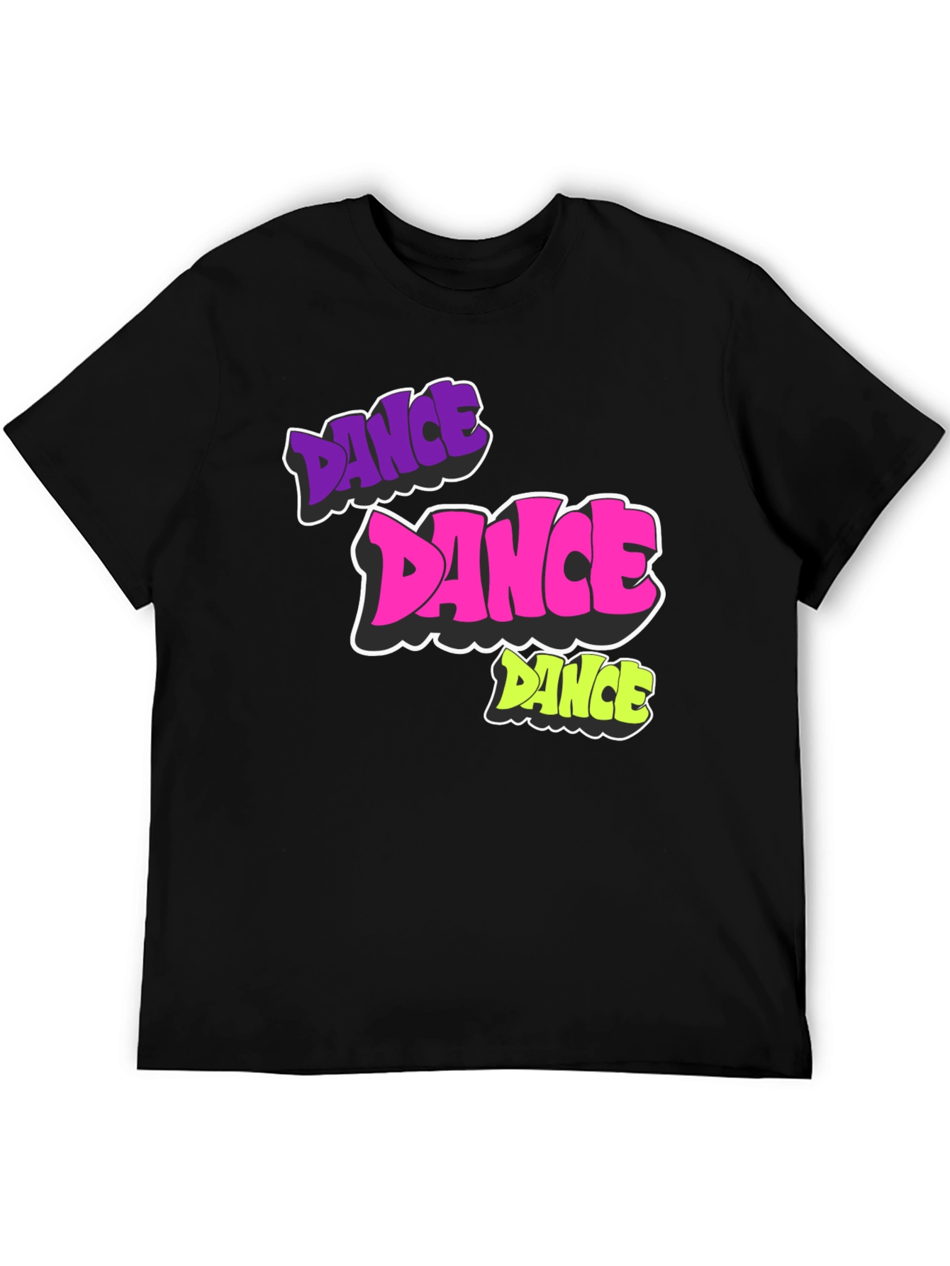 Dance Graphic Black T-Shirt - Funky & Bold