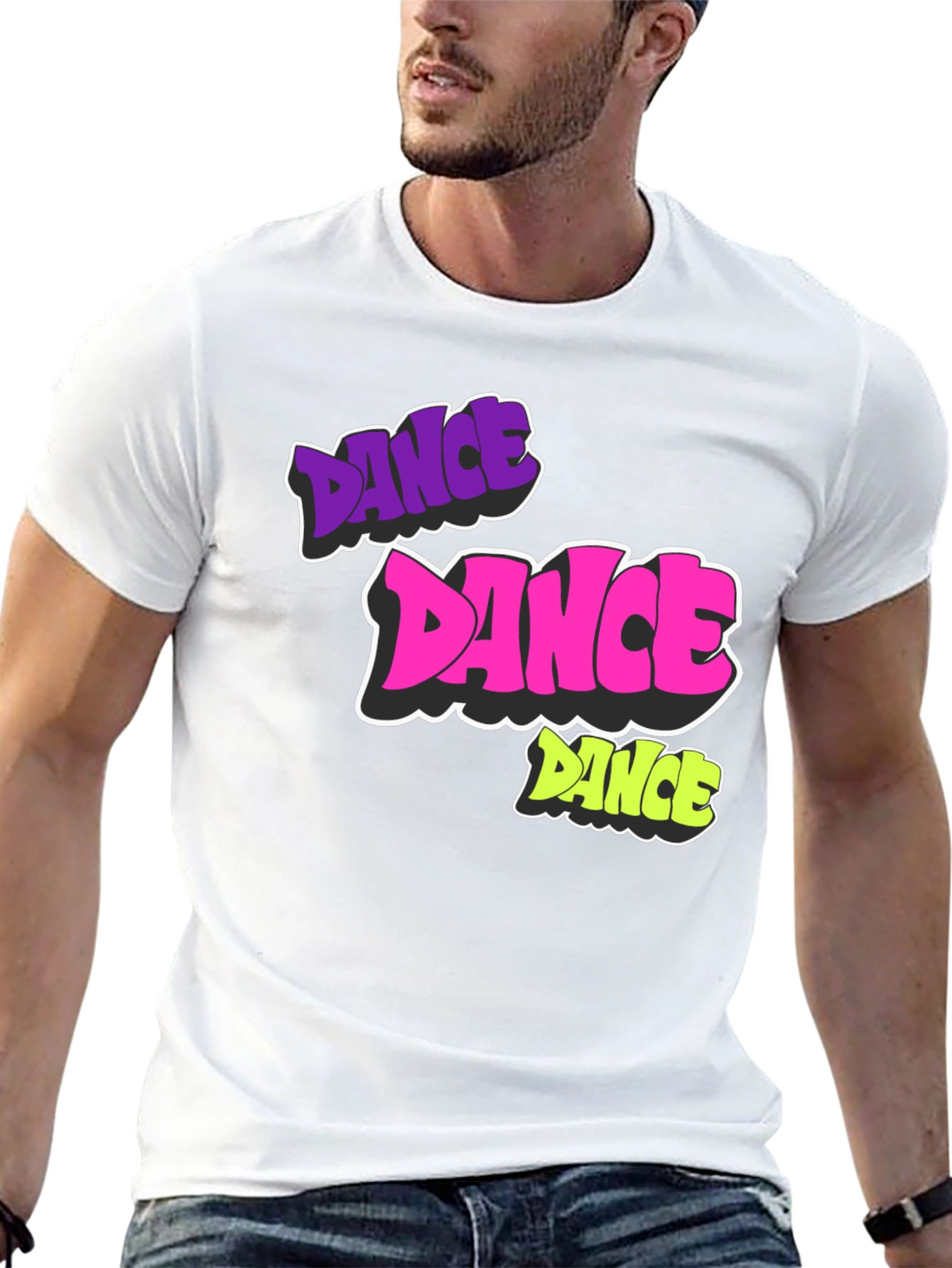 Dance Graphic Black T-Shirt - Funky & Bold