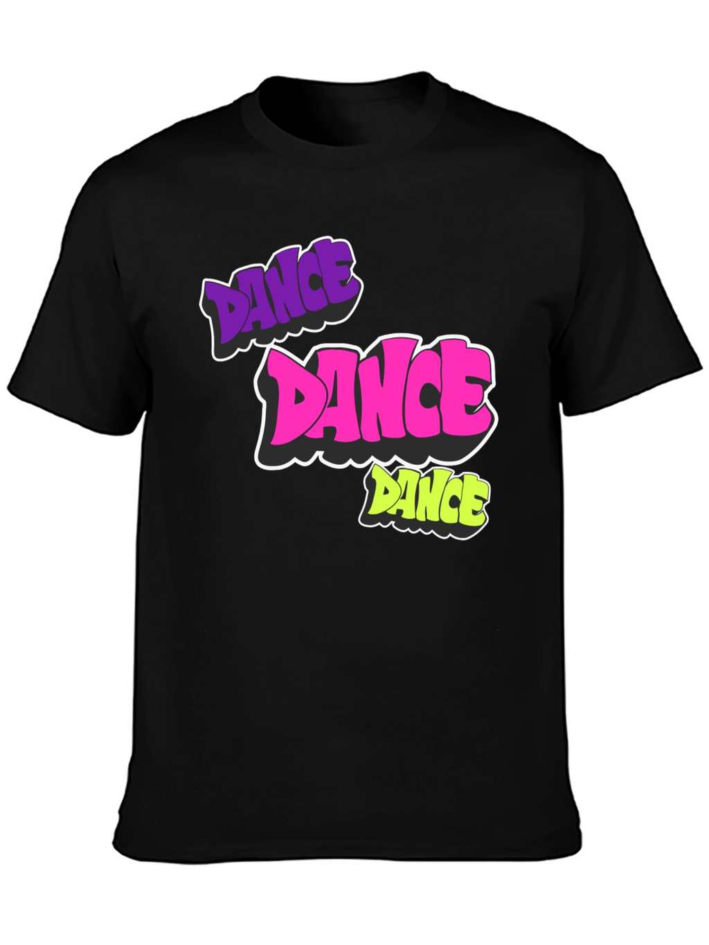 Dance Graphic Black T-Shirt - Funky & Bold