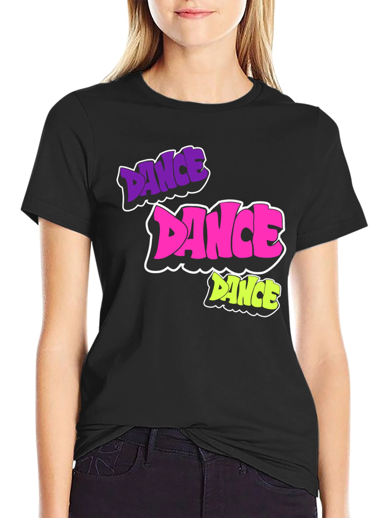 Dance Graphic Black T-Shirt - Funky & Bold