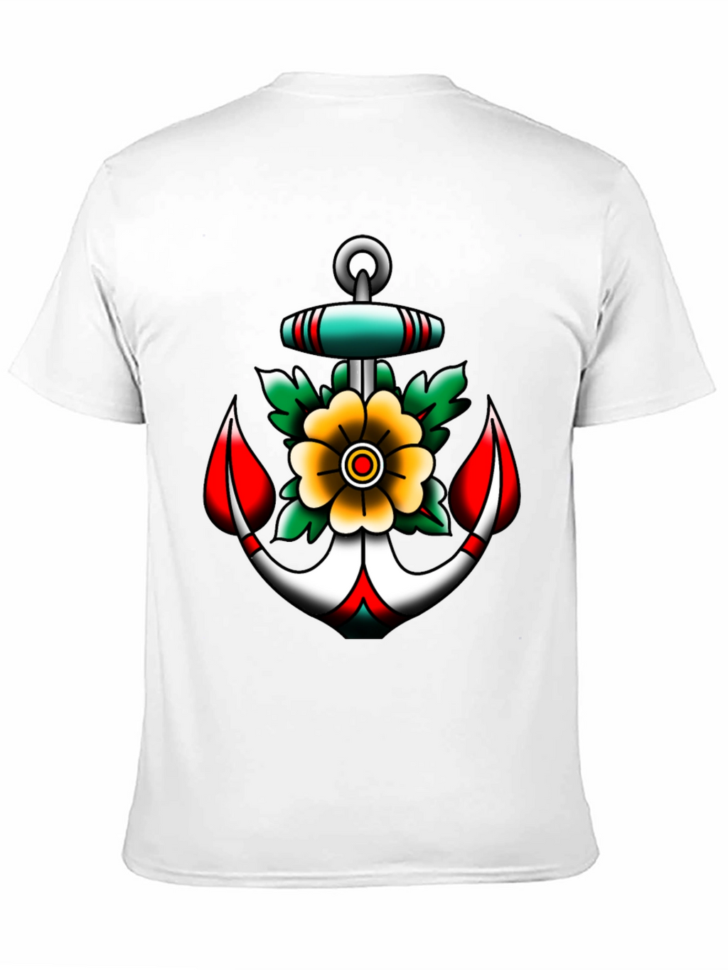 Anchor and Flower Graphic Tee