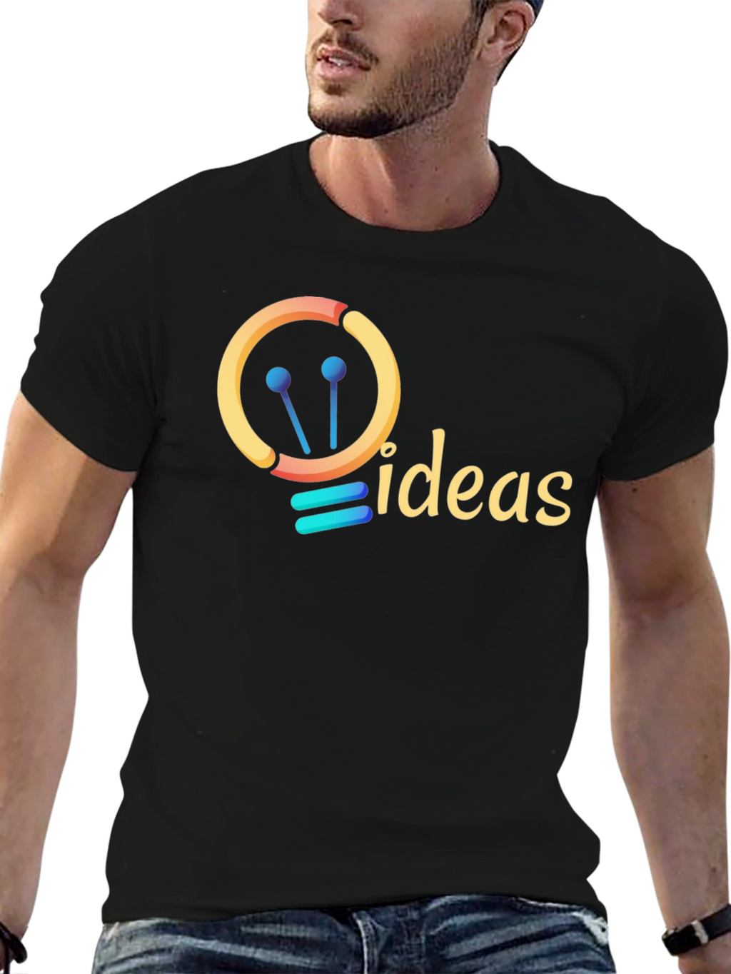 Ideas Graphic Tee - Creative Light Bulb Design