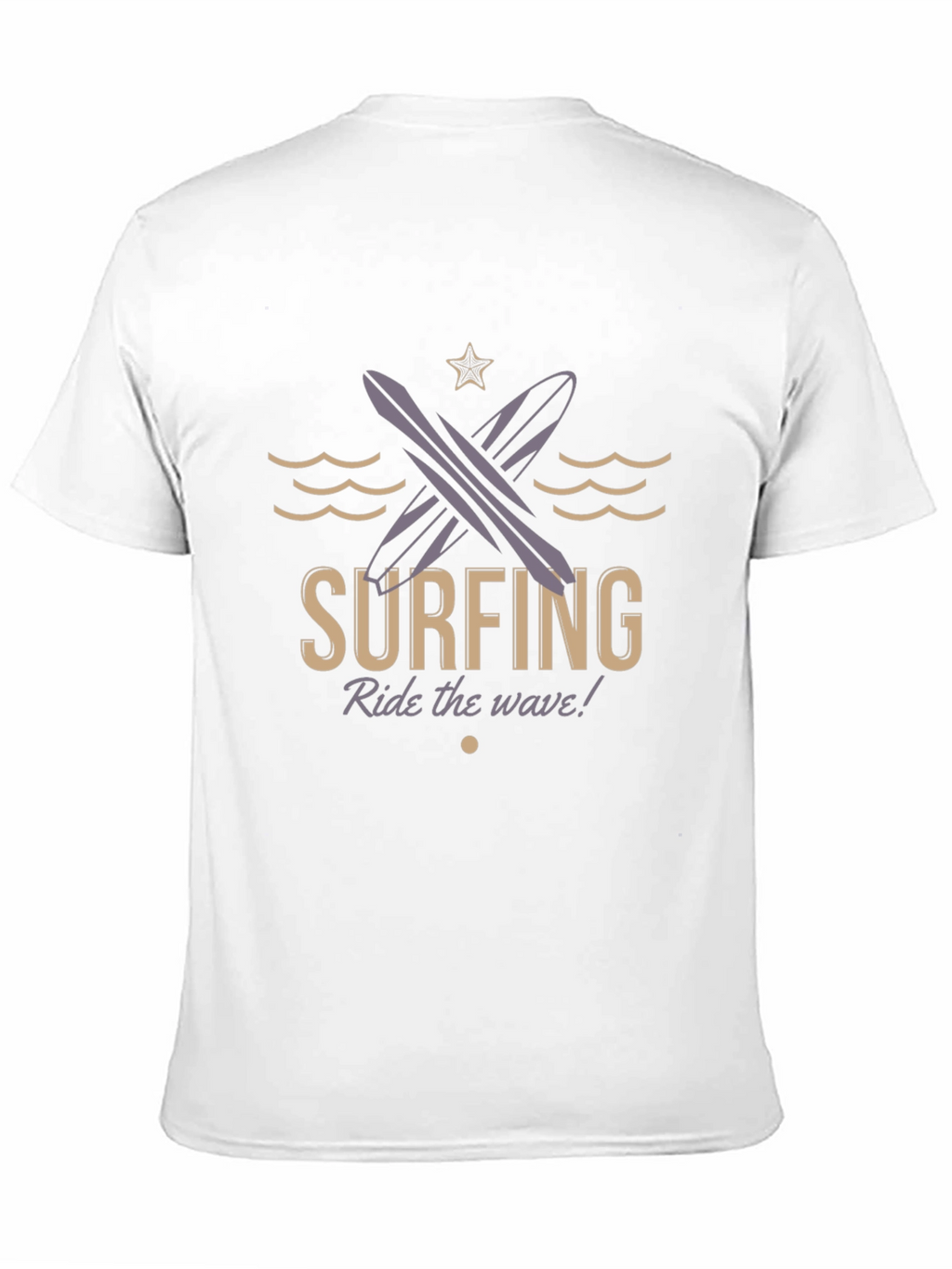 Surfing Ride the Wave Black T-Shirt