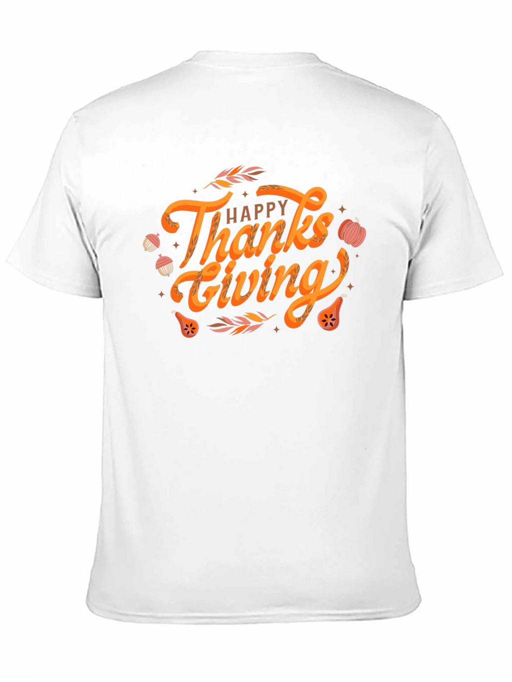 Happy Thanksgiving Graphic Tee - Black