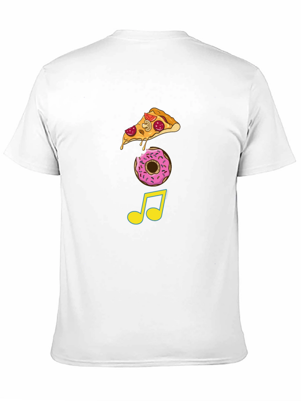 Pizza Donut Music Note Graphic Tee