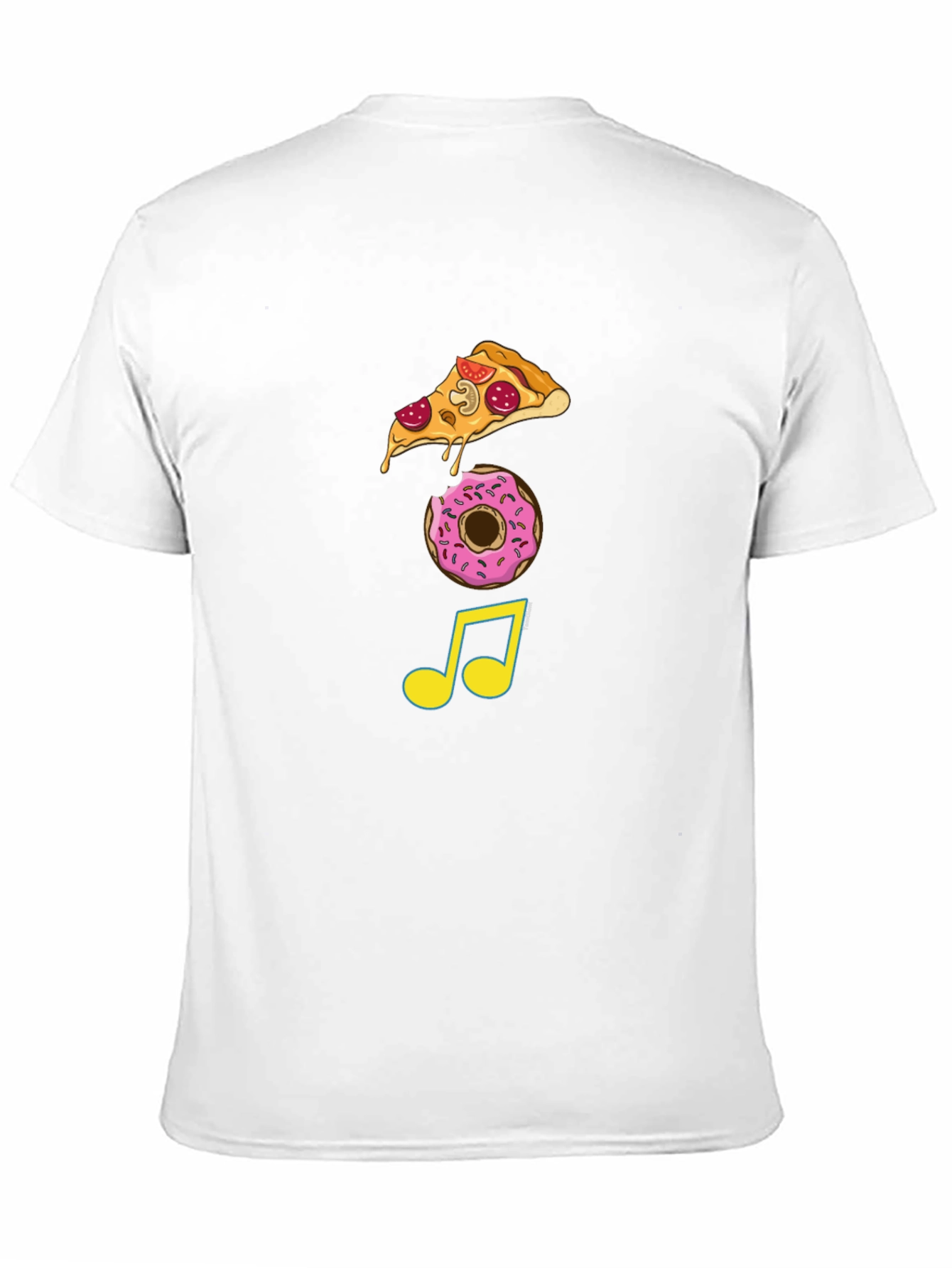 Pizza Donut Music Note Graphic Tee